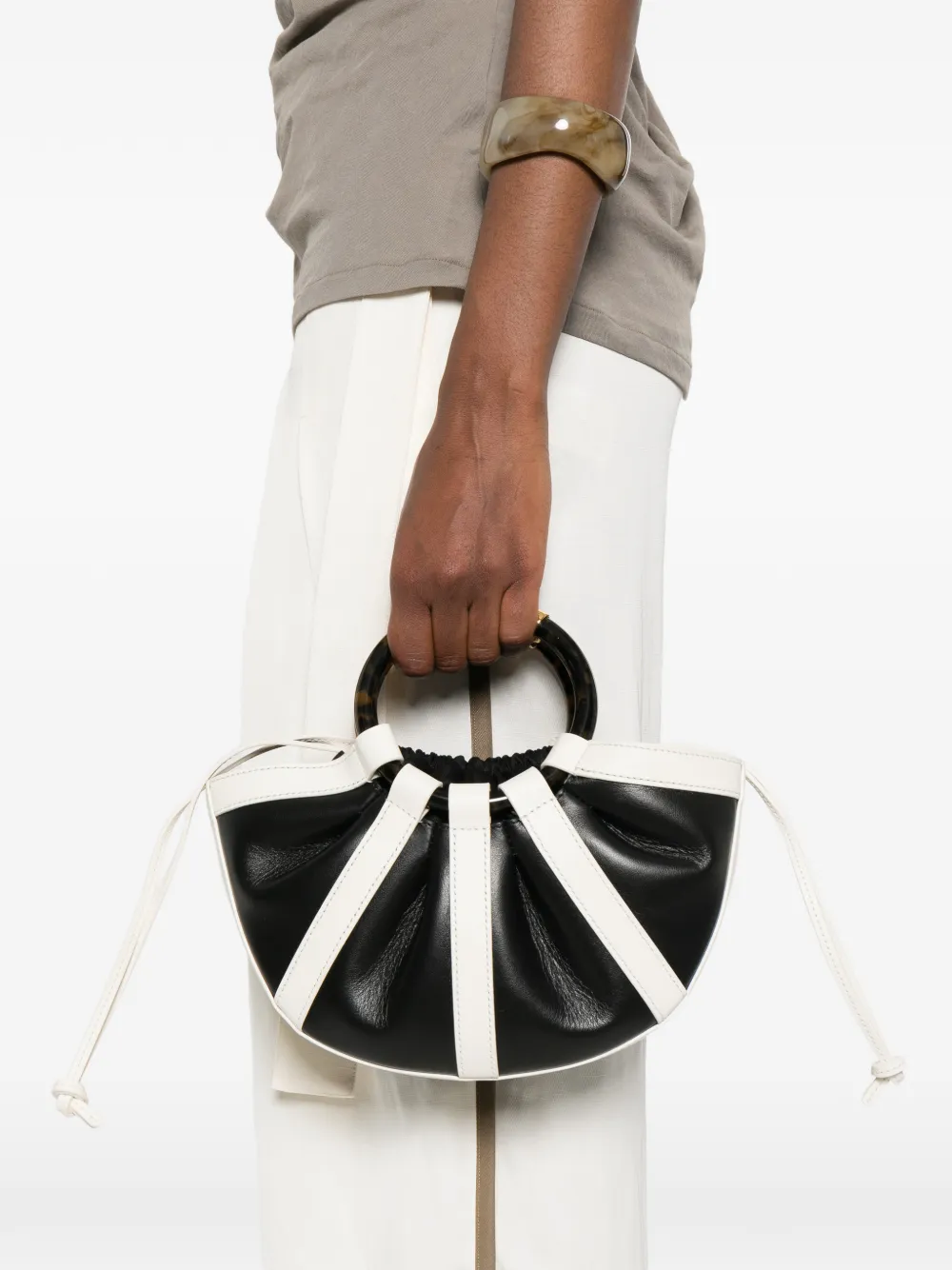 Coccinelle Leren shopper met ronde handgreep Zwart