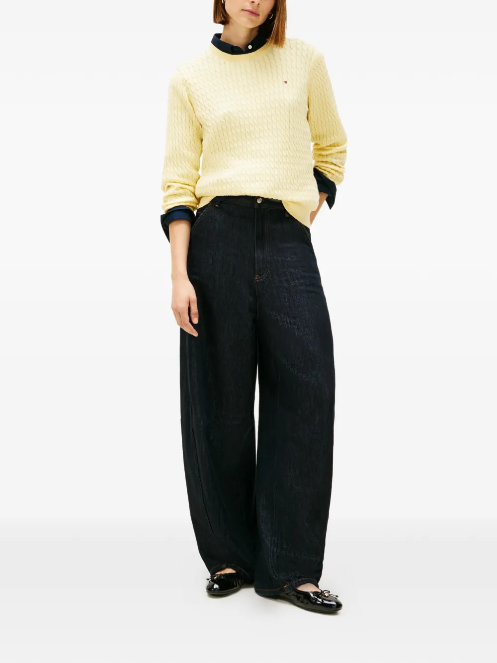  Tommy Hilfiger Cable-knit Jumper - Yellow 