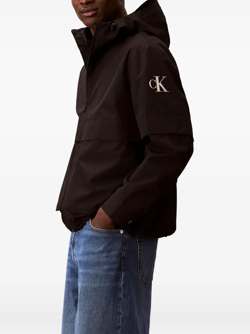 Calvin Klein Denim jack Zwart