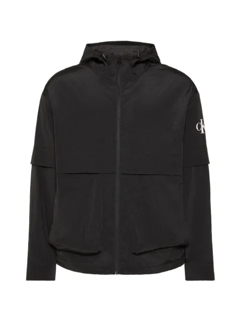 Calvin Klein hooded logo-print jacket