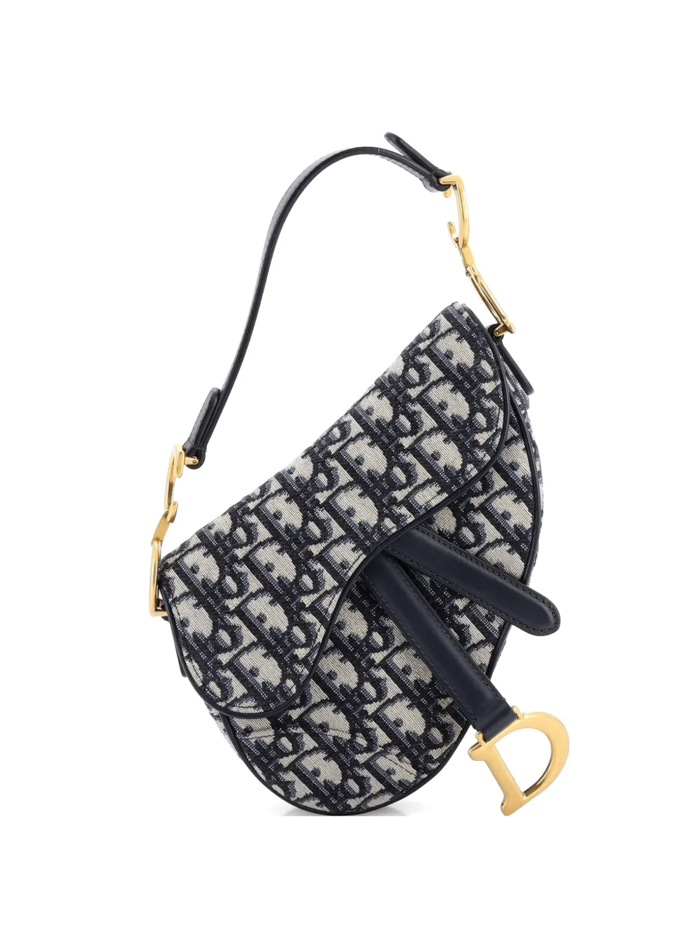 Christian Dior Pre-Owned Saddle Handbag Oblique Canvas Mini shoulder bag - Blu