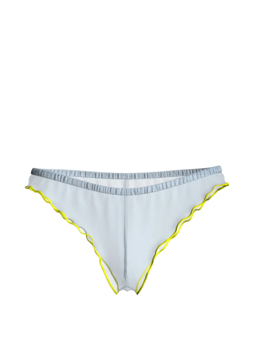 Maison Close Panorama ruffled tanga - Blau