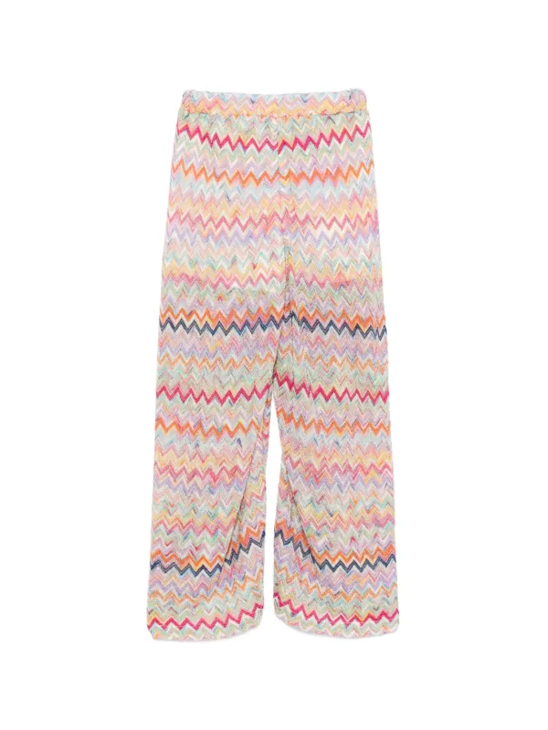 Missoni Kids ジグザグパターン パンツ | ピンク | FARFETCH JP