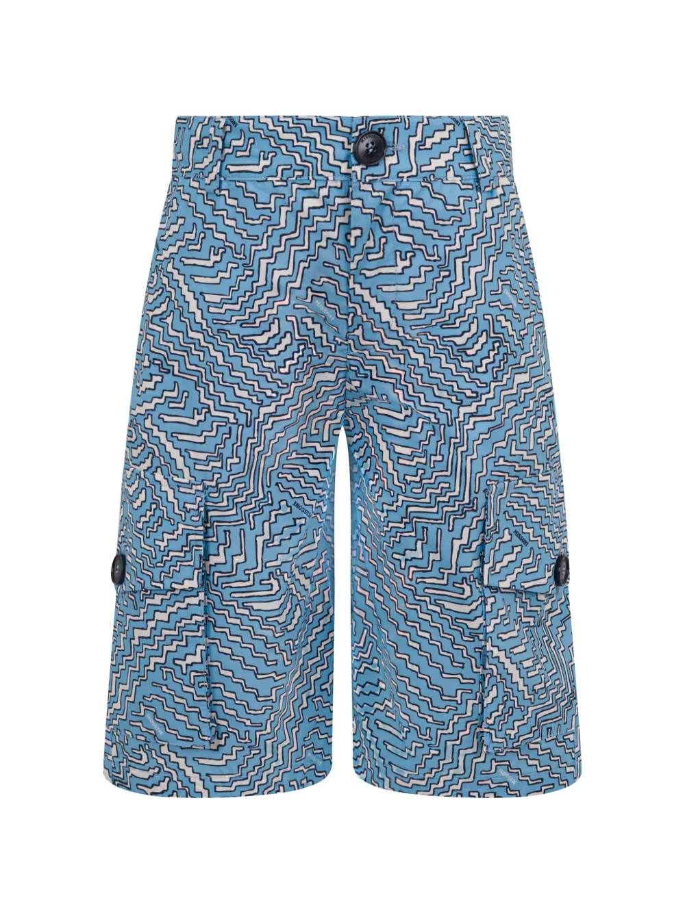 Missoni Kids patterned cargo shorts - Blu