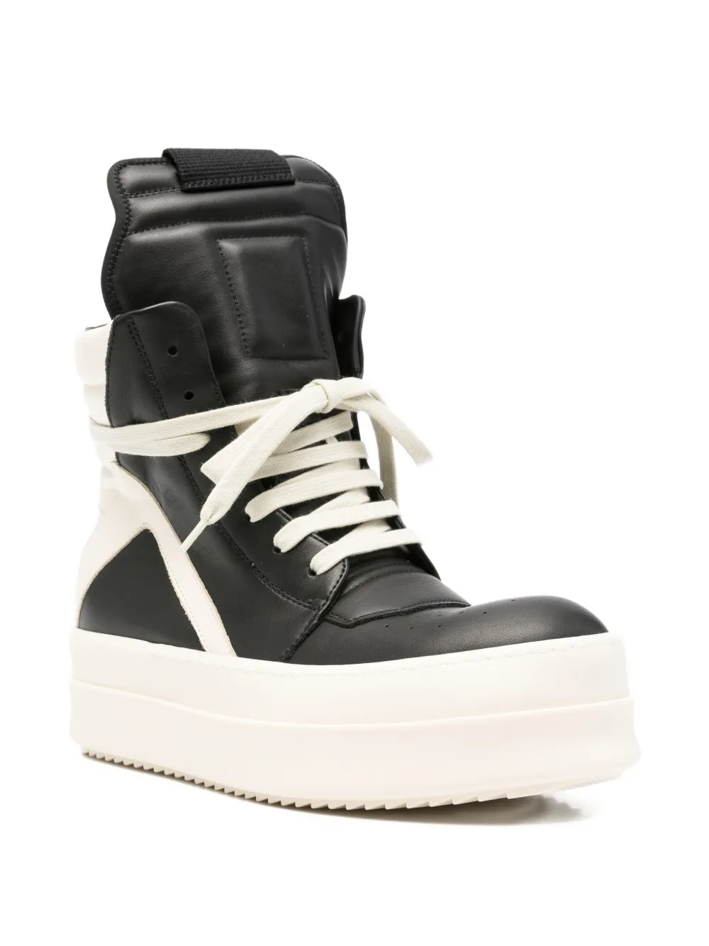 Rick Owens lace-up platform sneakers Zwart