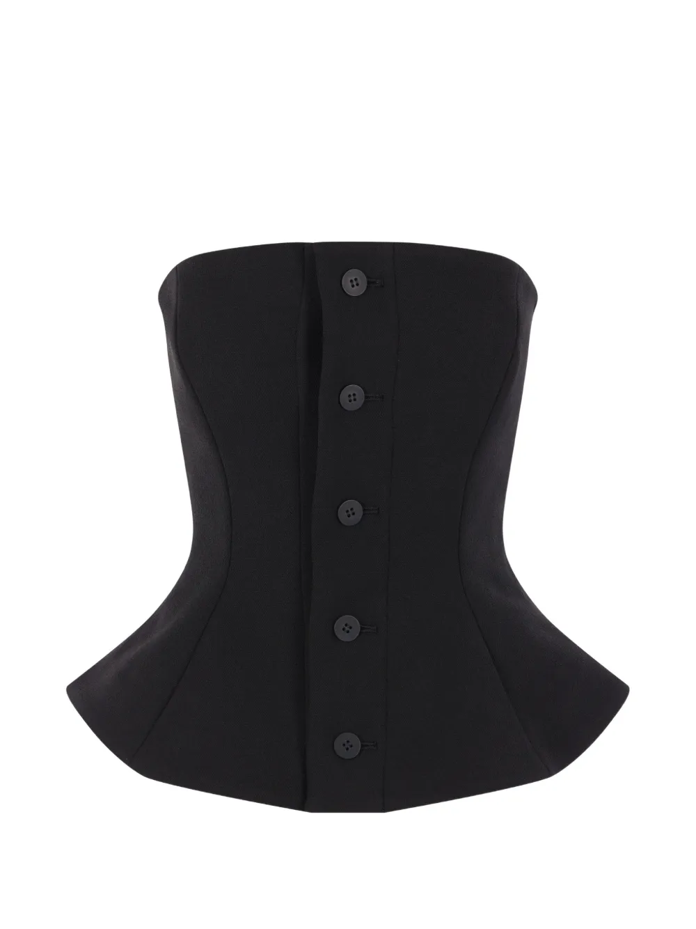 Issey Miyake Arms buttoned bustier top - Nero