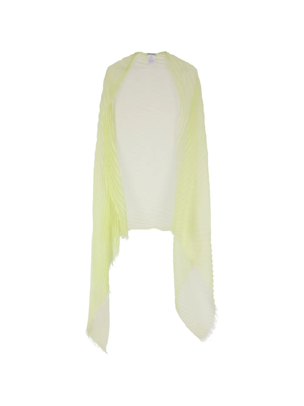 Issey Miyake Feather Ramie Pleats Stole scarf - Verde