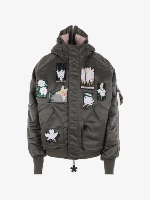 Alpha Industries veste bomber à capuche et patch fleur x Cecilie Bahnsen