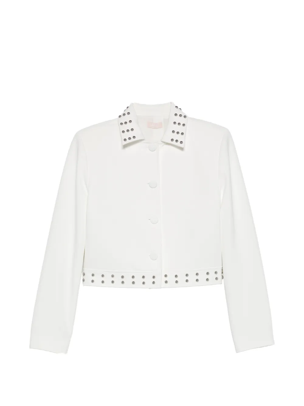 LIU JO studded detailing jacket - Bianco