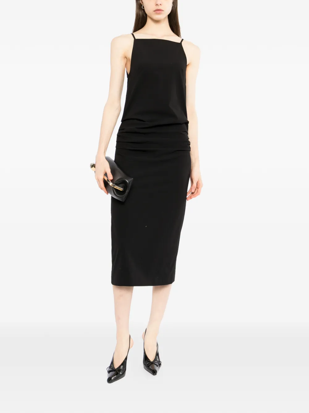 Proenza Schouler Priya midi-jurk Zwart