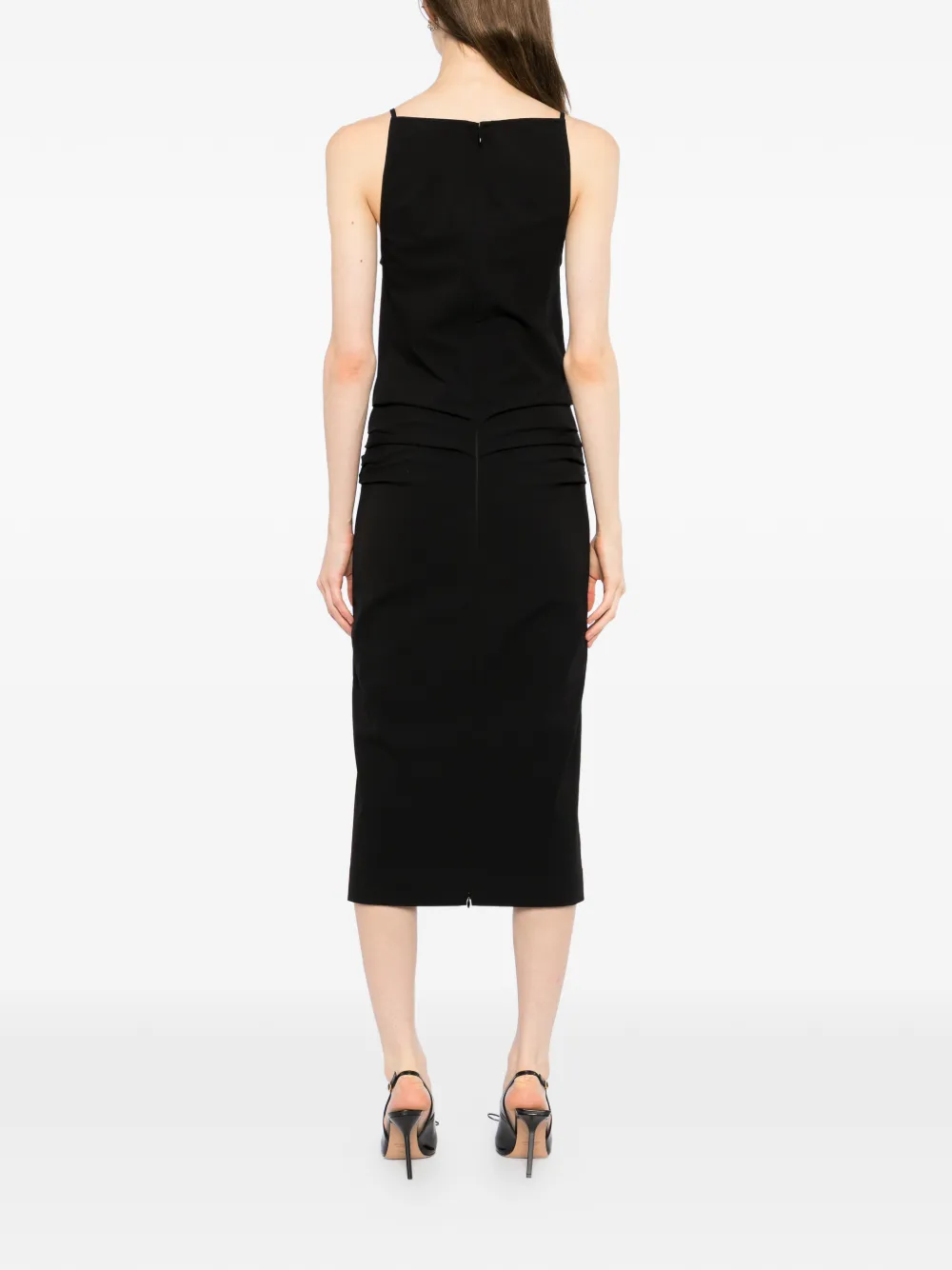 Proenza Schouler Priya midi-jurk Zwart