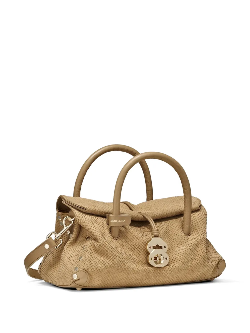 Zanellato Small Dotta Leather Shoulder Bag - Neutrals 