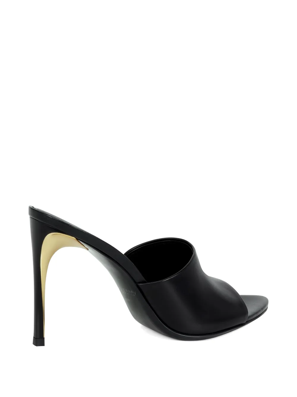 POTAMY Leren muiltjes Zwart