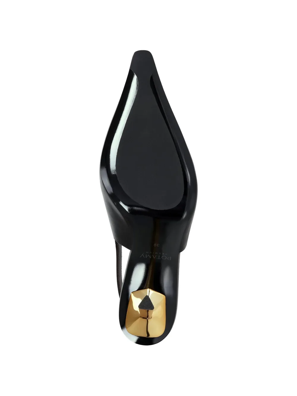 POTAMY Leren pumps met gesp Zwart