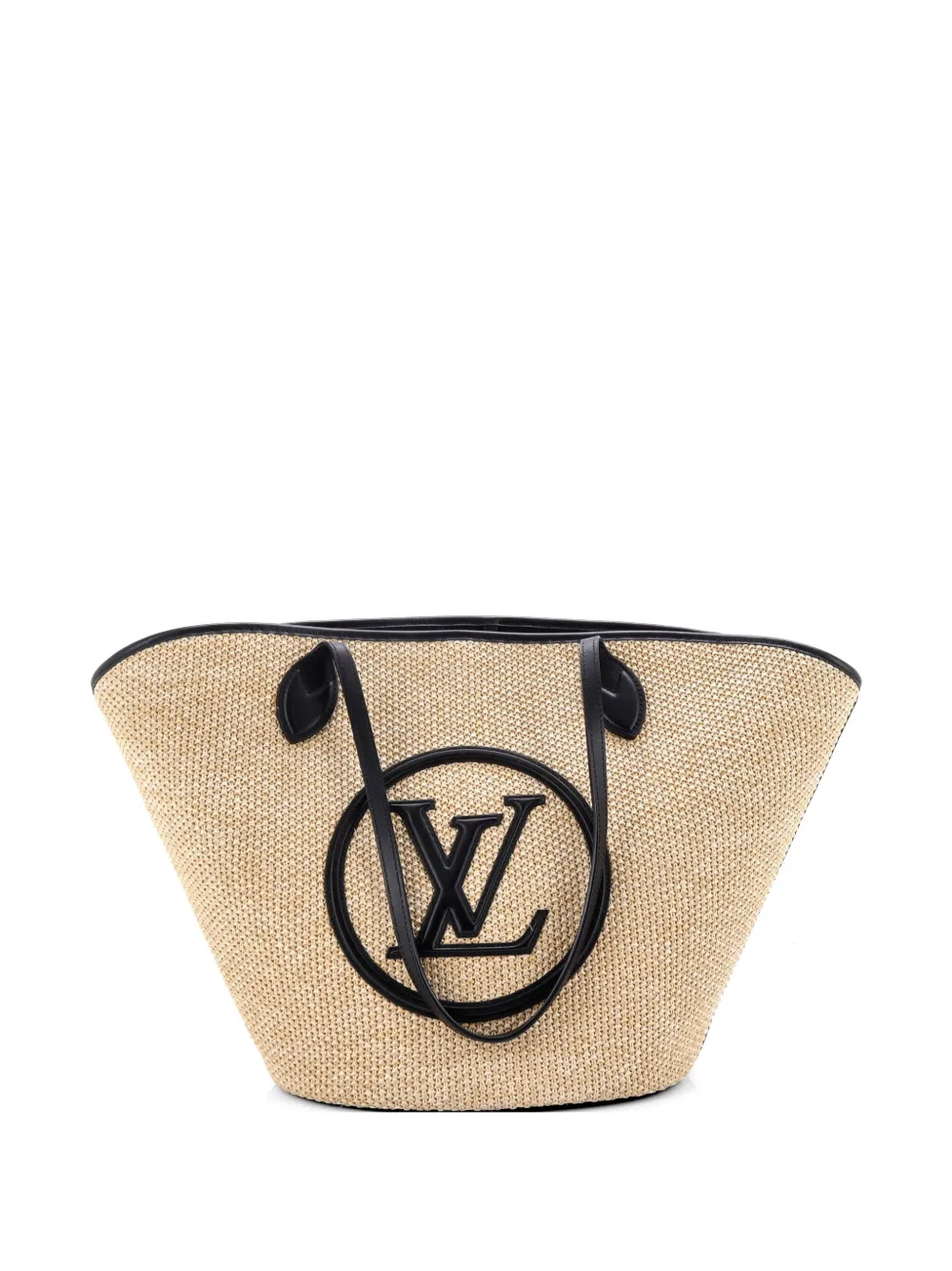 Louis Vuitton Pre-Owned Saint Jacques NM Handbag Raffia and Leather shoulder bag - Nero