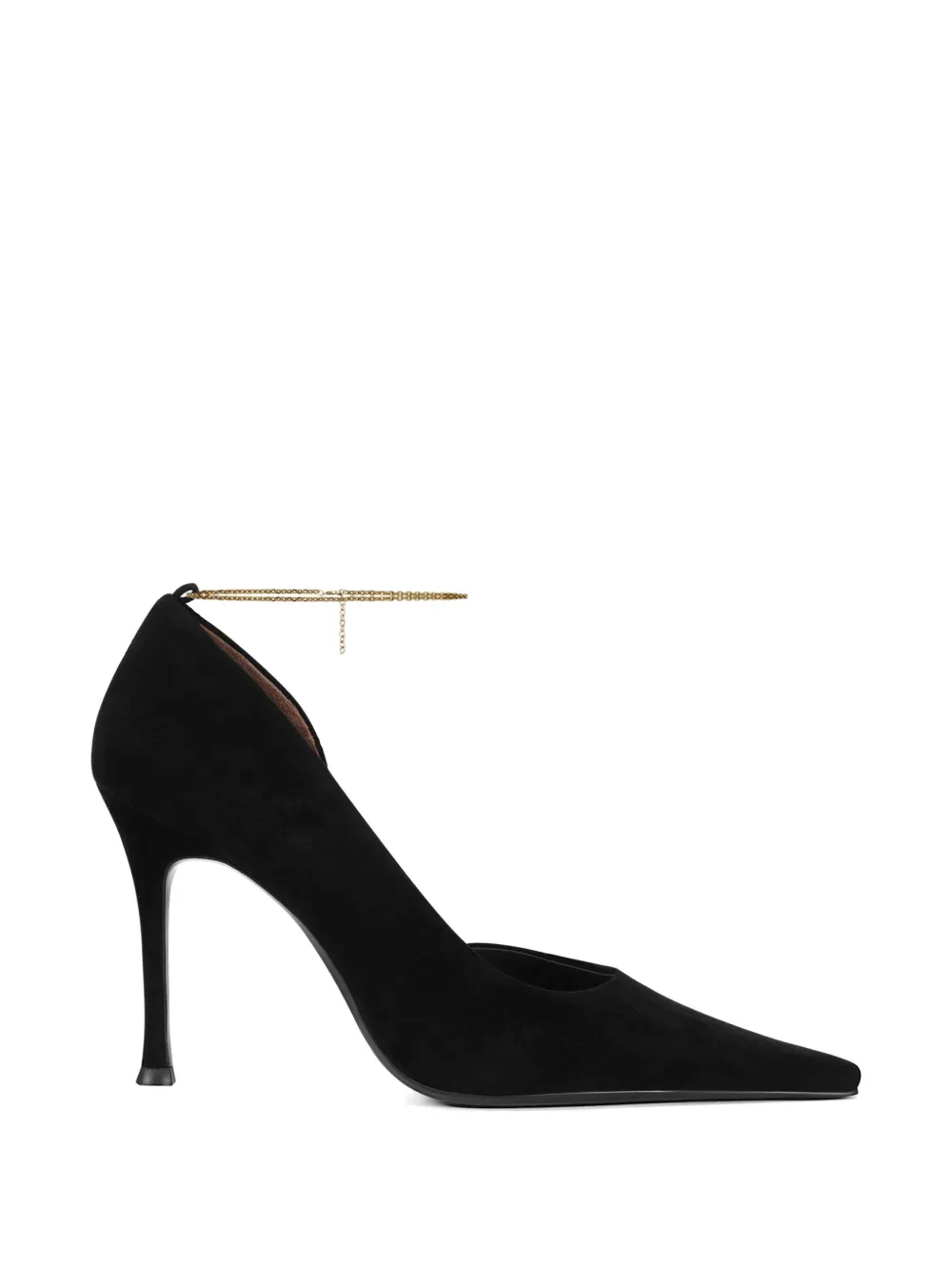 Potamy Chain Suede Pumps In Black