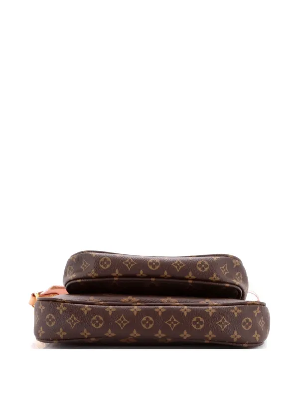 【マクラ】Louis Vuitton ボディバッグ ブラウン キャンバス Louis Vuitton Pre-Owned Multi Pochette Accessoires Monogram Canvas