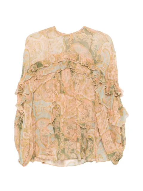 ZIMMERMANN Luna Flutter ruffled paisley blouse