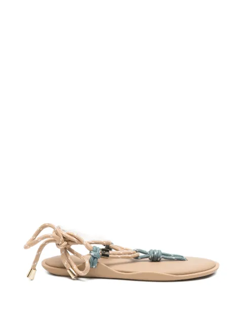 Flòwze rope-detail wrap-around sandals