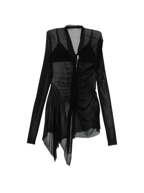 YEHUAFAN haut zippé à fronces