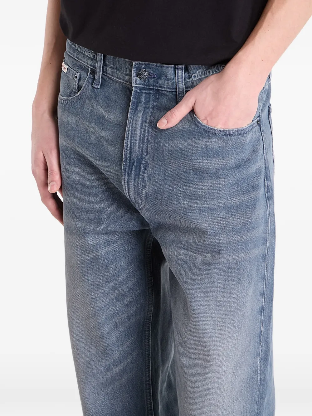 Calvin Klein Jeans met logopatch Blauw