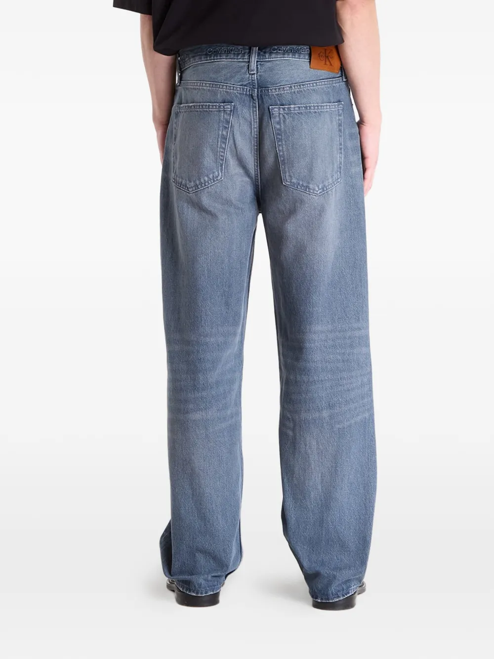  Calvin Klein Vaqueros Con Parche Del Logo - Azul 