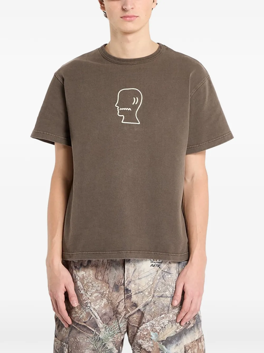 Brain Dead logo T-shirt - Marrone