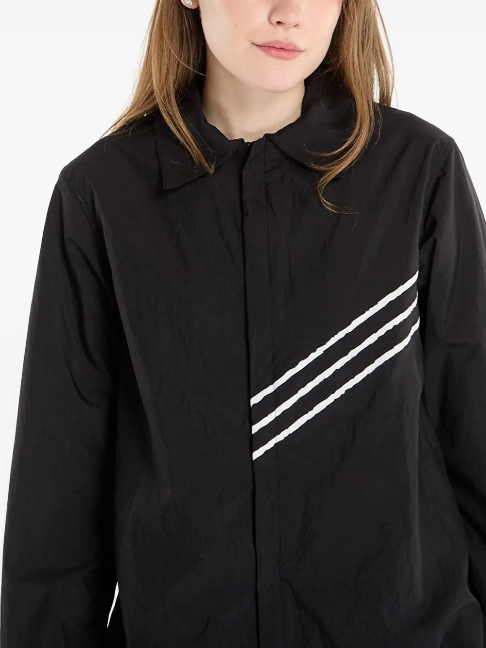 Y-3 Gestreept blouse Zwart