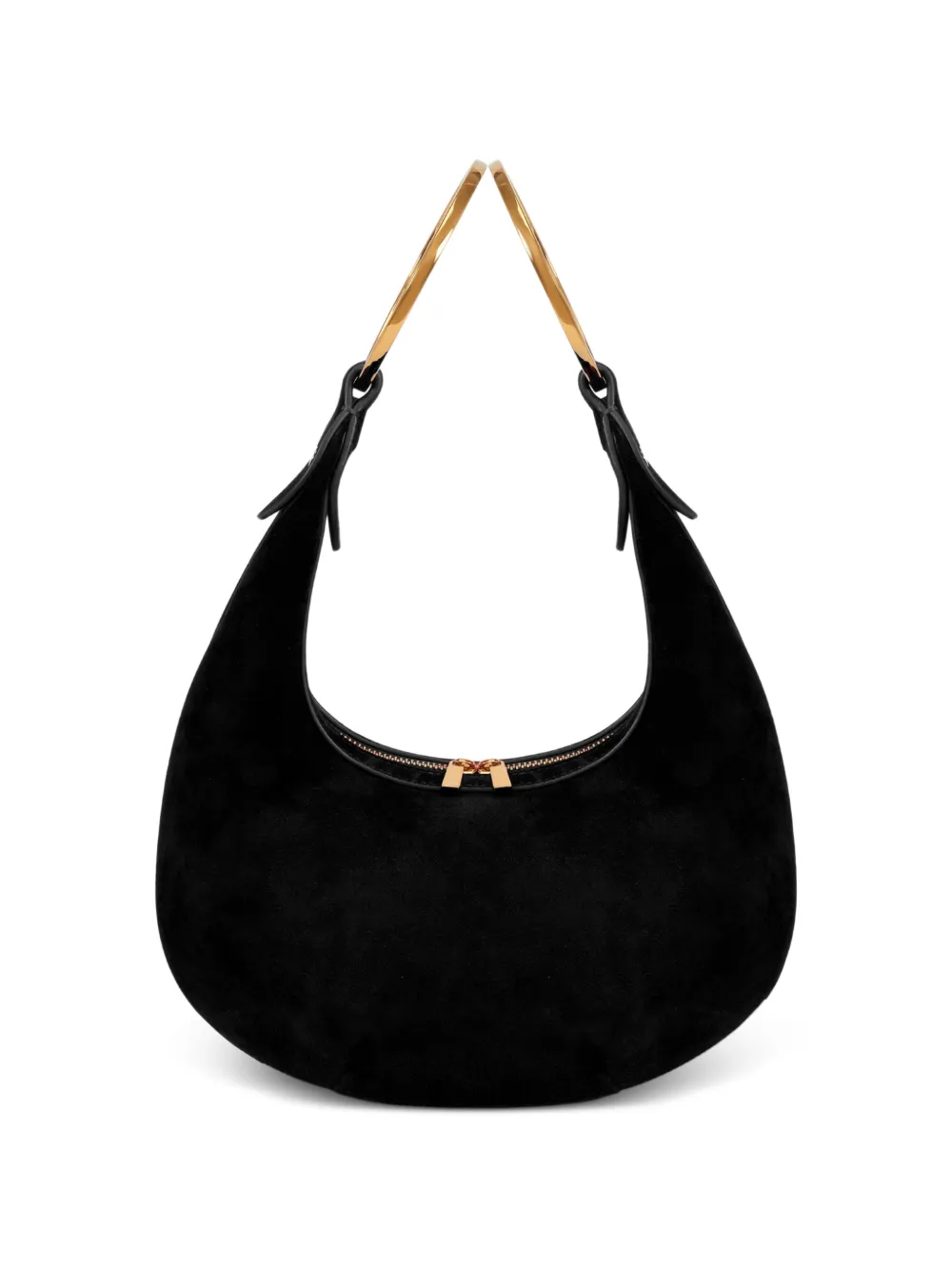 POTAMY ring suede mini bag - Nero