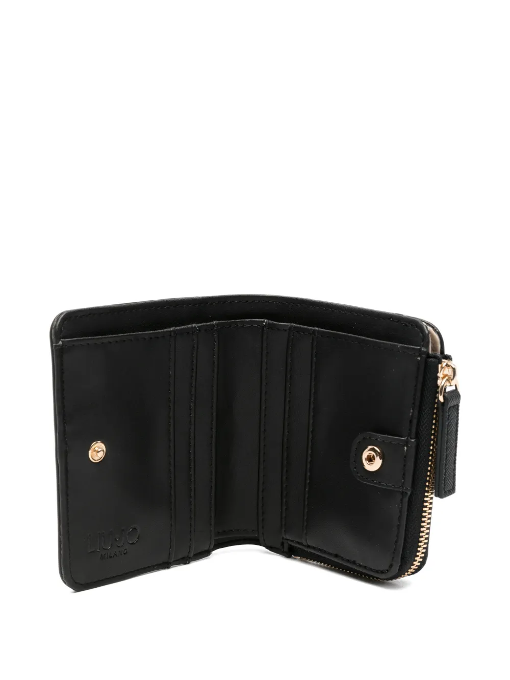  Liu Jo Logo-embossed Zip-around Wallet - Black 