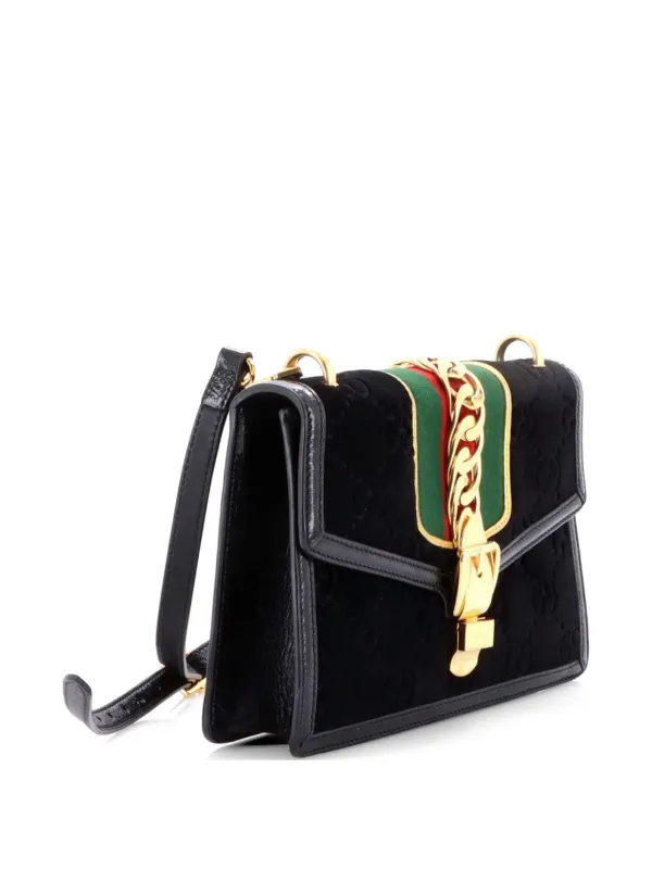 Gucci Pre-Owned シルヴィ GGベルベット スモール ショルダーバッグ 