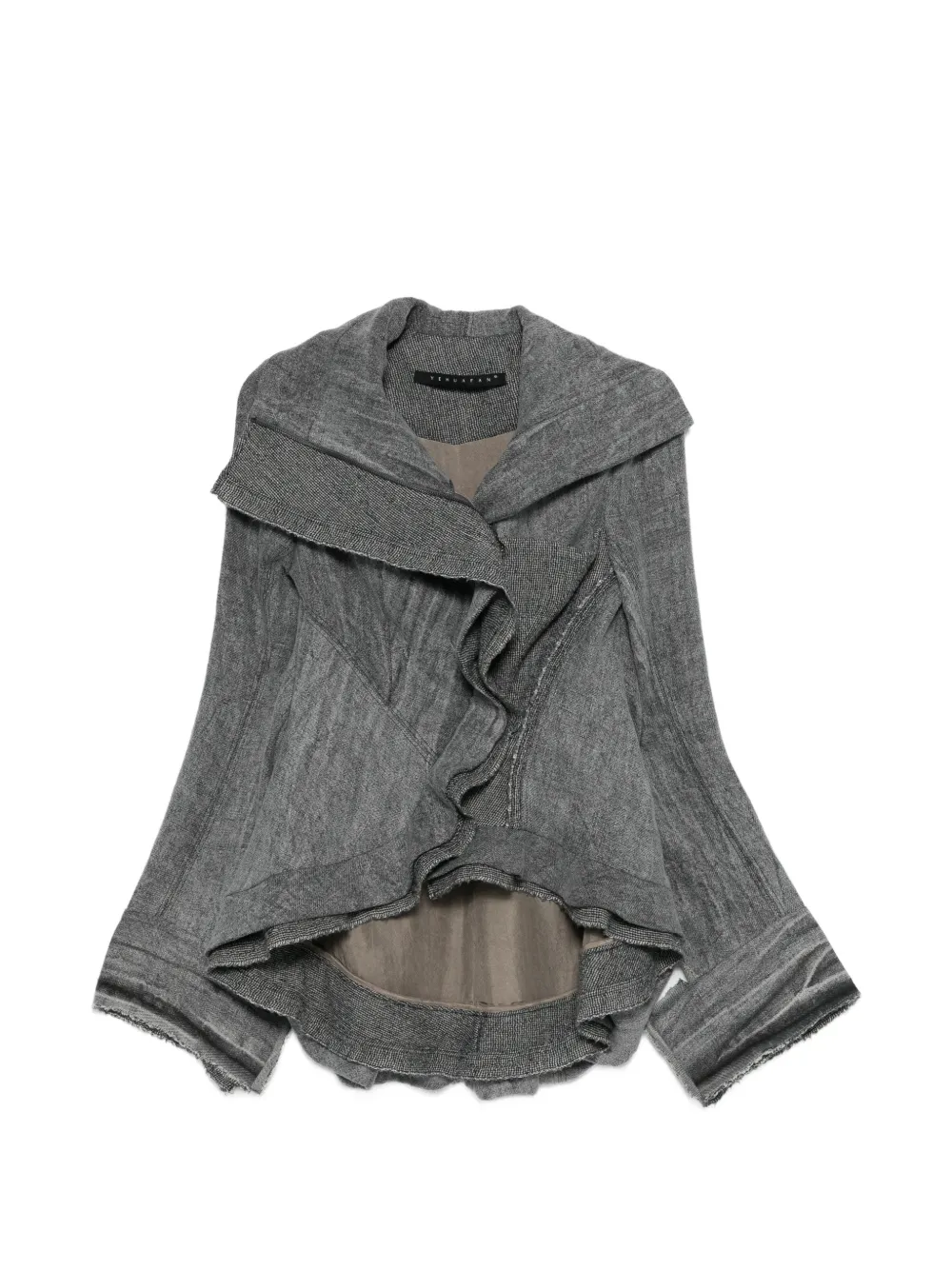 YEHUAFAN ruffled jacket - Grau