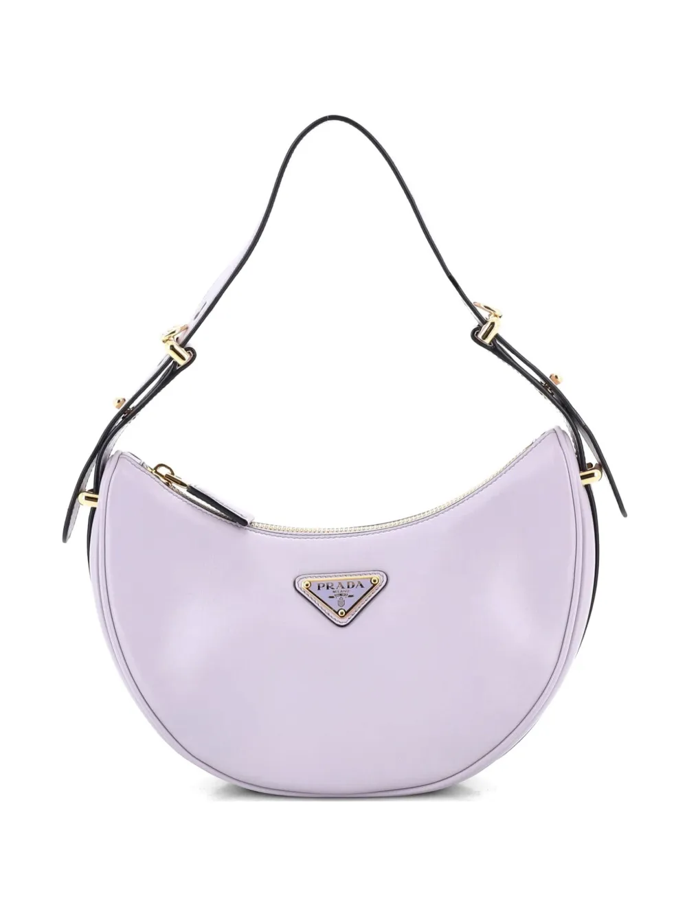 Prada Pre-Owned Arque Half Moon Leather Small hobo bag - Viola