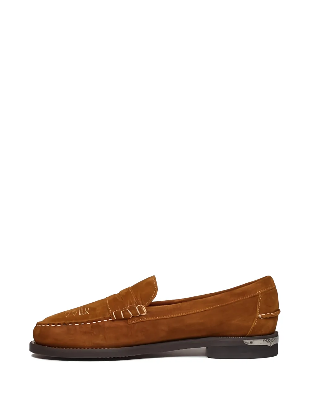 Sebago Dan Dallas embroidered penny loafers - Marrone