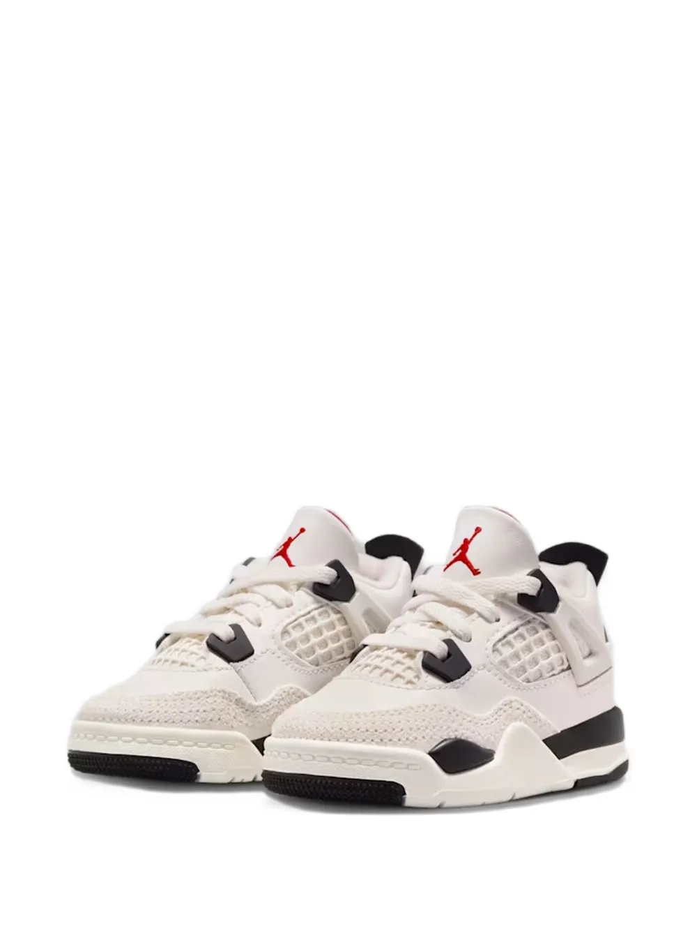 Jordan Kids 4 Retro mesh-panels sneakers - Toni neutri