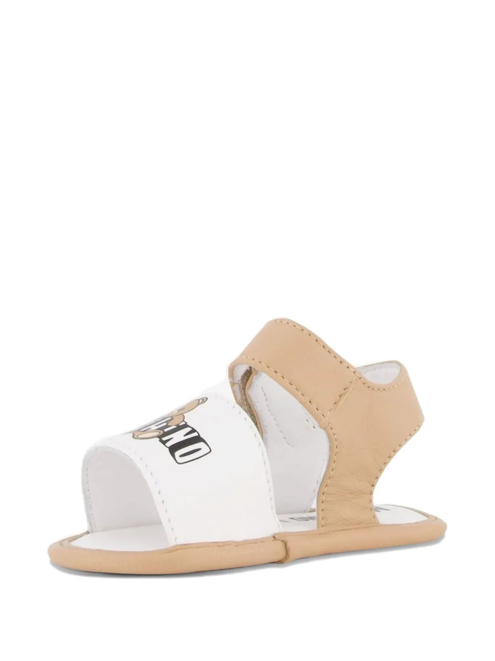 Moschino Kids logo-print sandals - Toni neutri