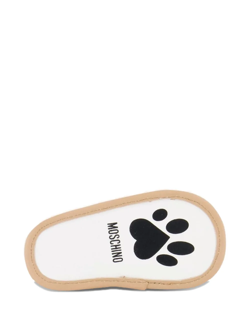 Moschino Kids Sandalen met logoprint Beige