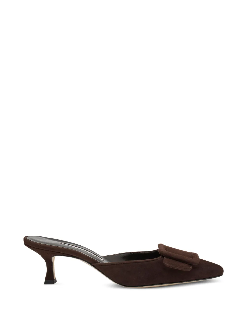 Manolo Blahnik buckle suede mules Bruin