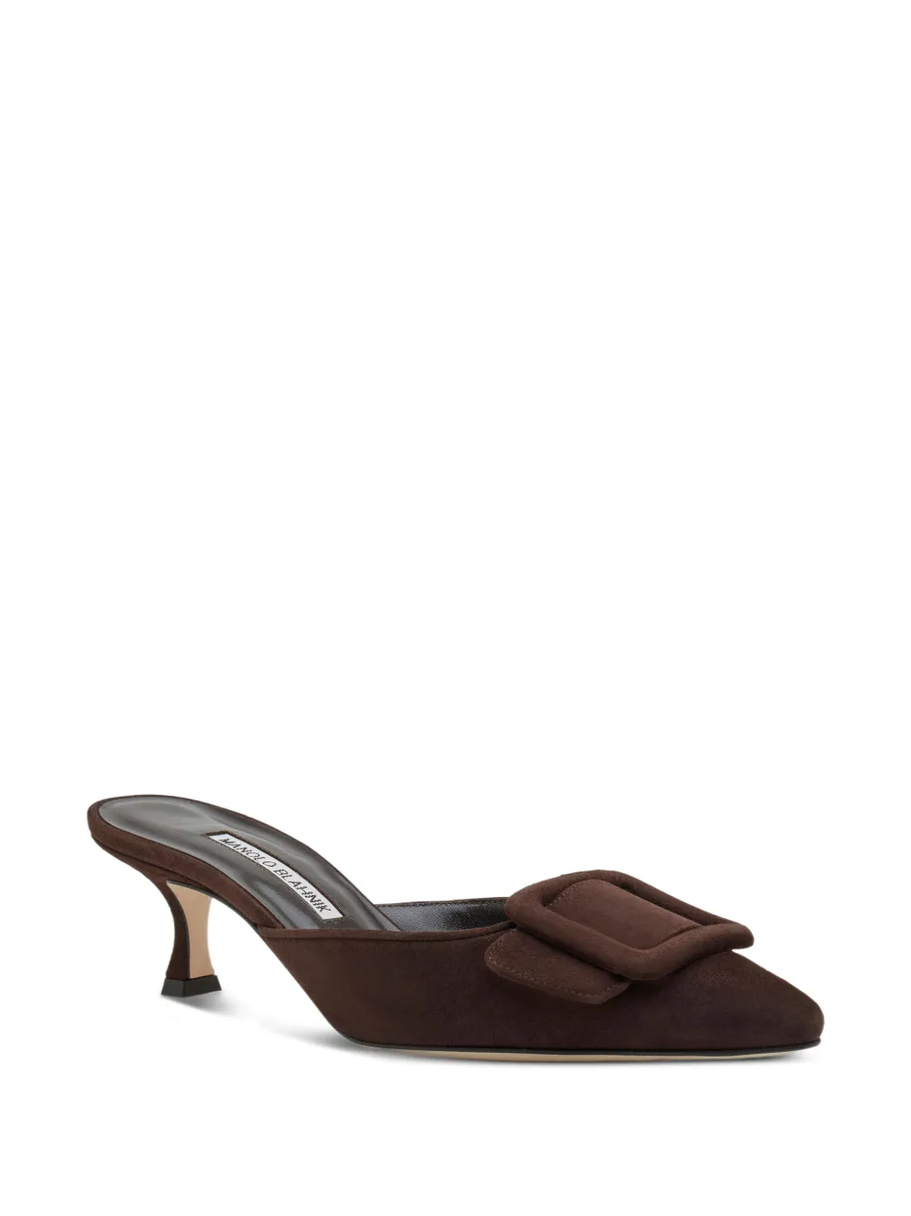 Manolo Blahnik buckle suede mules Bruin