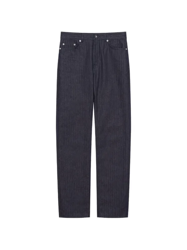Givenchy Straight Fit Herringbone Jeans in Blue