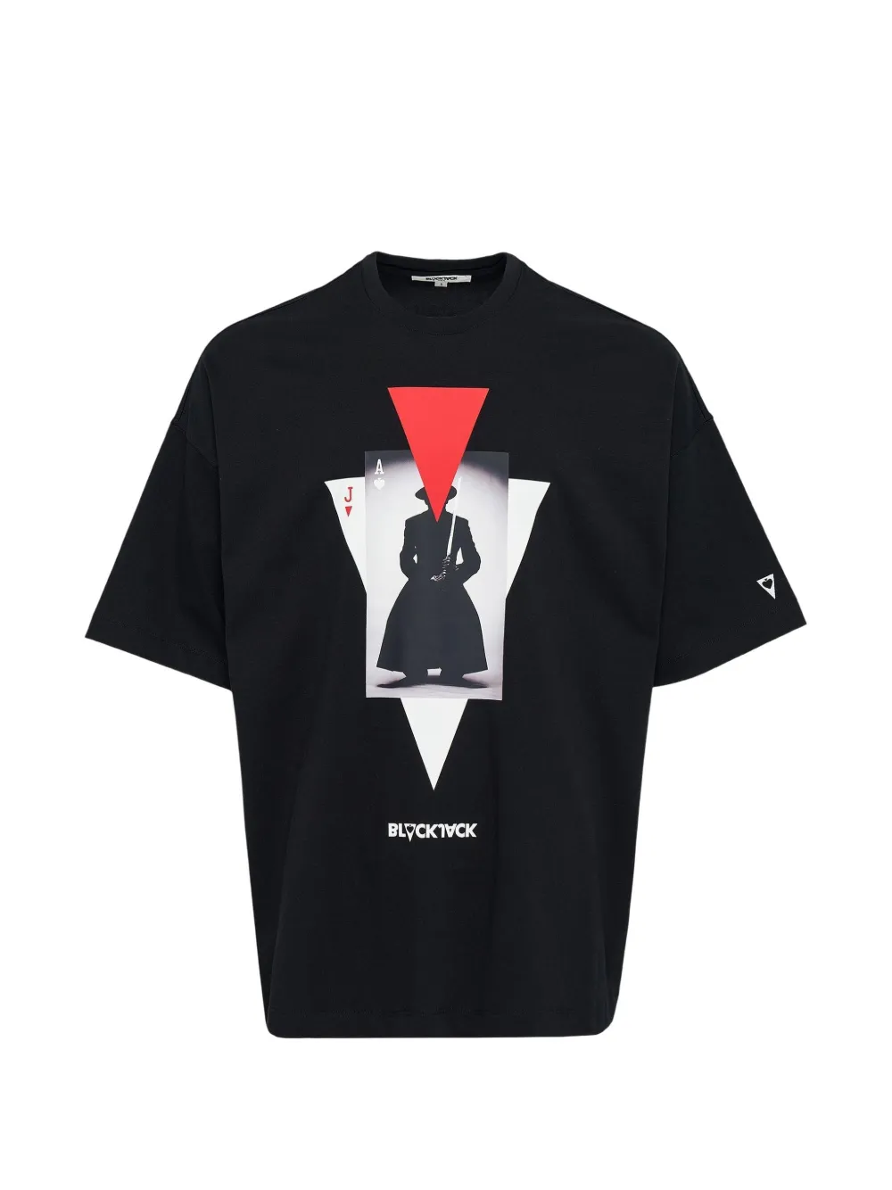 Blackjack Ace Logo-detail T-shirt In Black