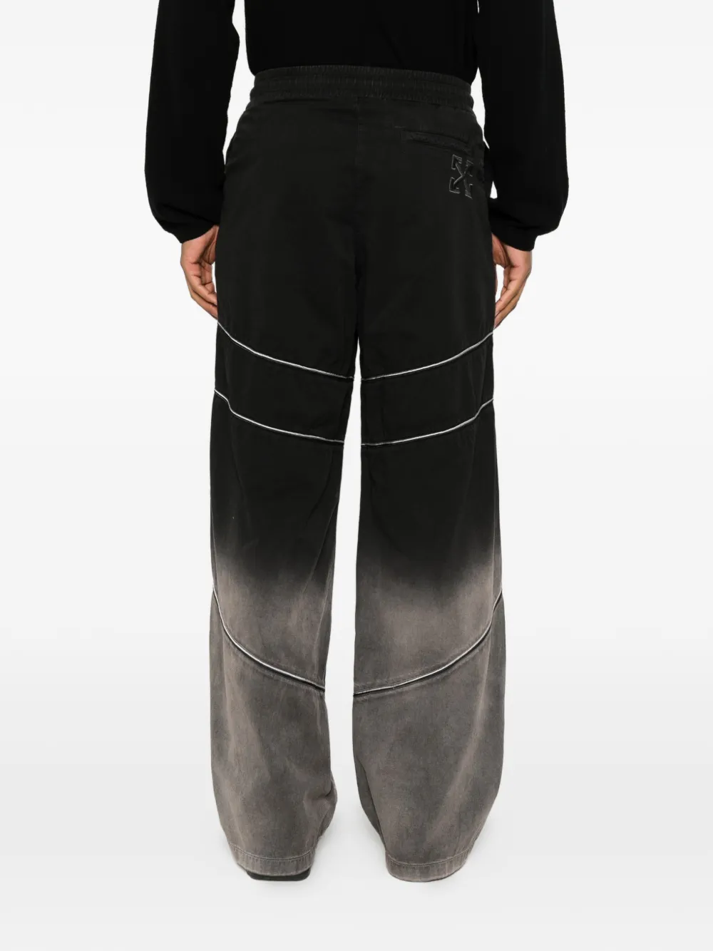 Off-White Broek met vervaagd effect Zwart