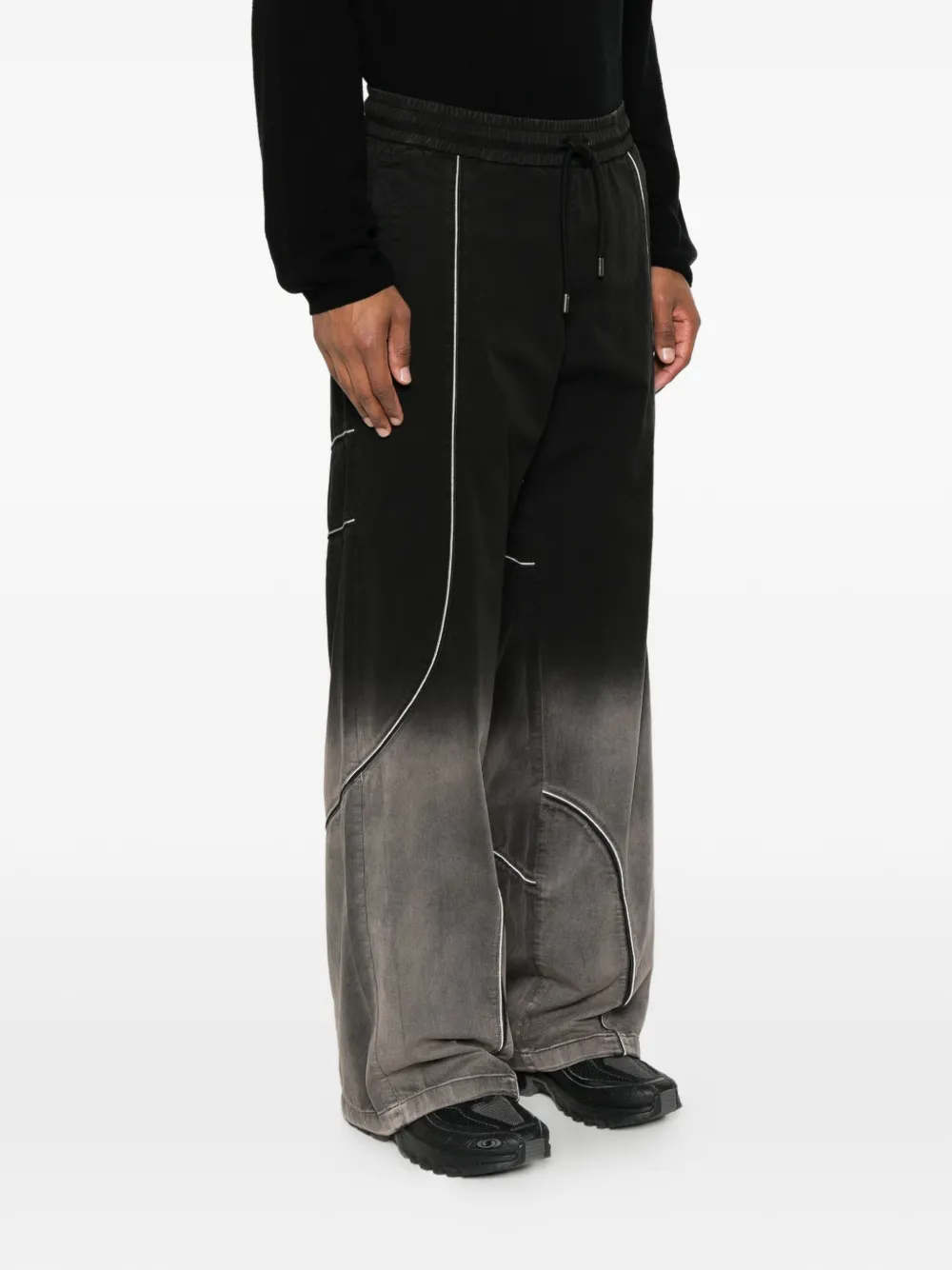 Off-White Broek met vervaagd effect Zwart