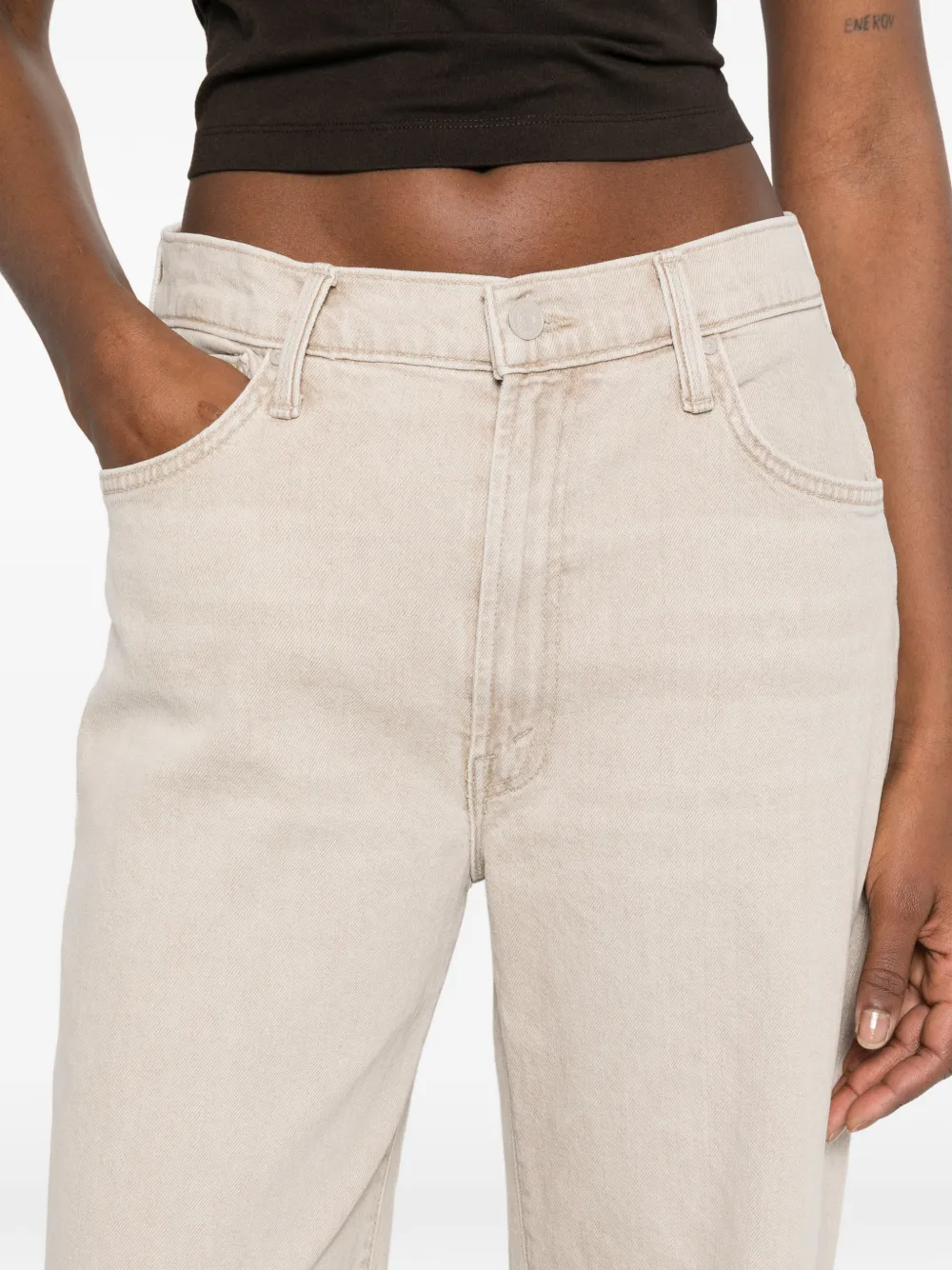 MOTHER Straight jeans Beige