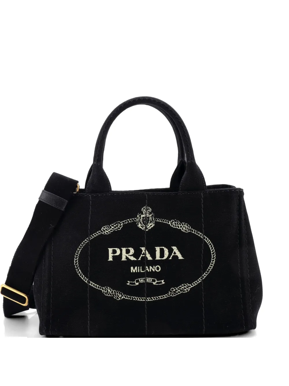 Prada Pre-Owned Canapa Convertible Canvas Mini tote bag - Nero