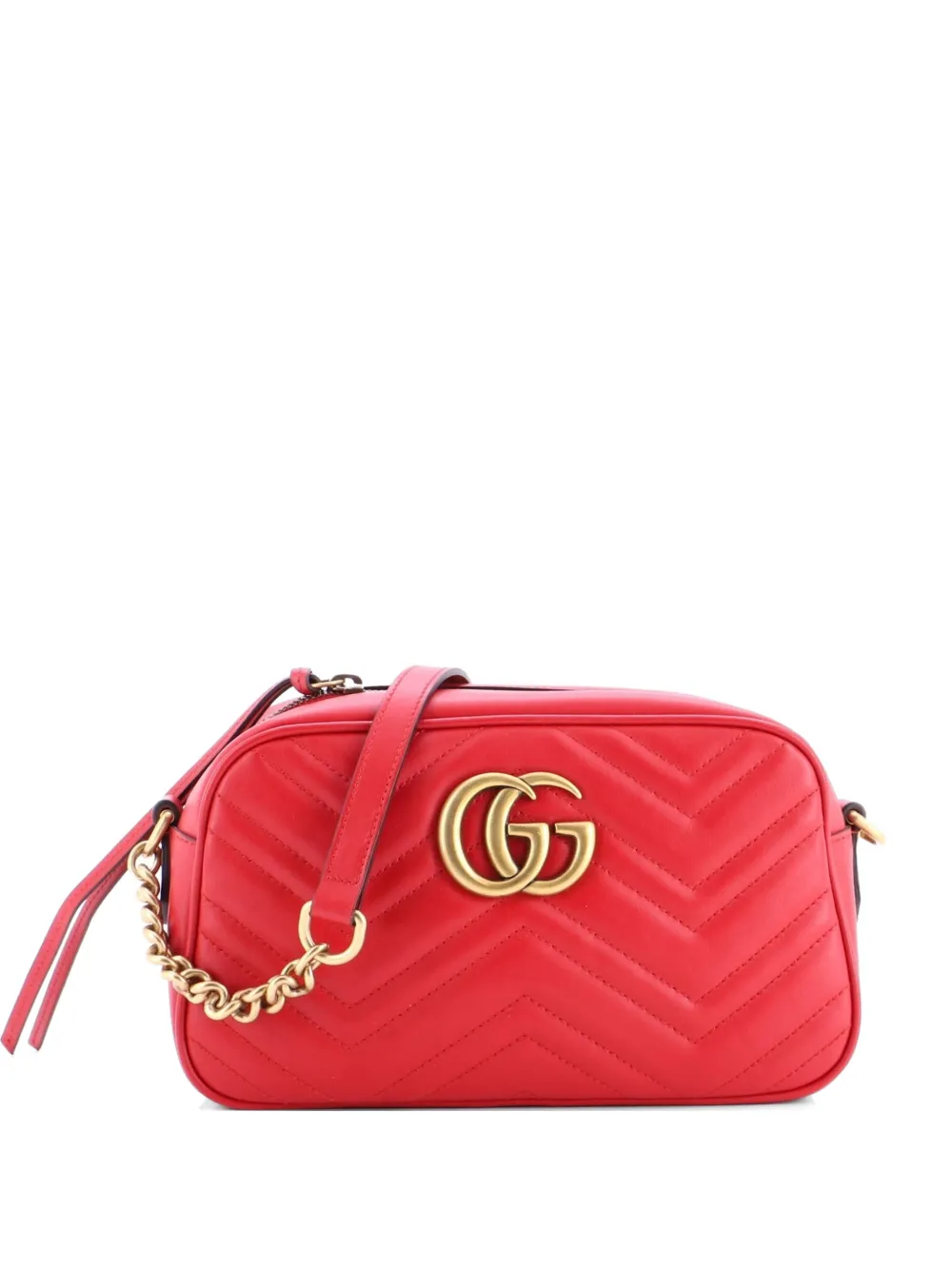 Gucci Pre-Owned GG Marmont Shoulder Bag Matelasse Leather Mini crossbody bag - Rosso