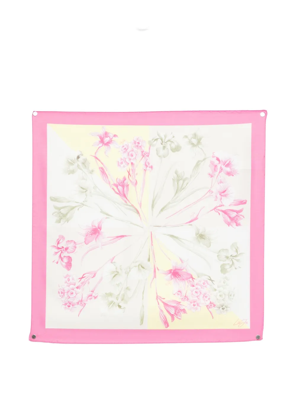 Liu •jo Floral-detail Scarf In Pink
