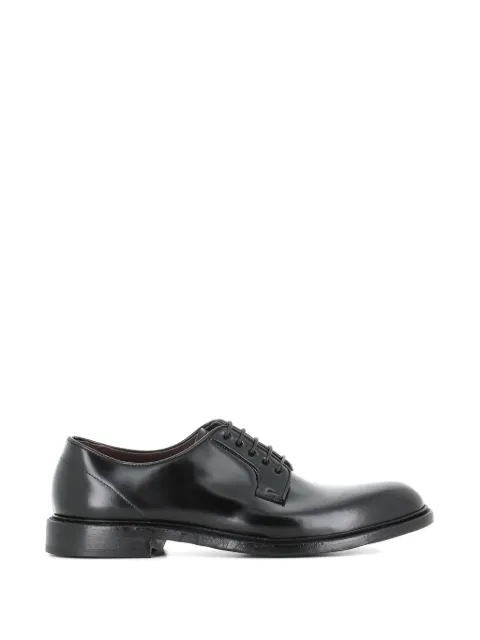 Green George polished leather derby shoes