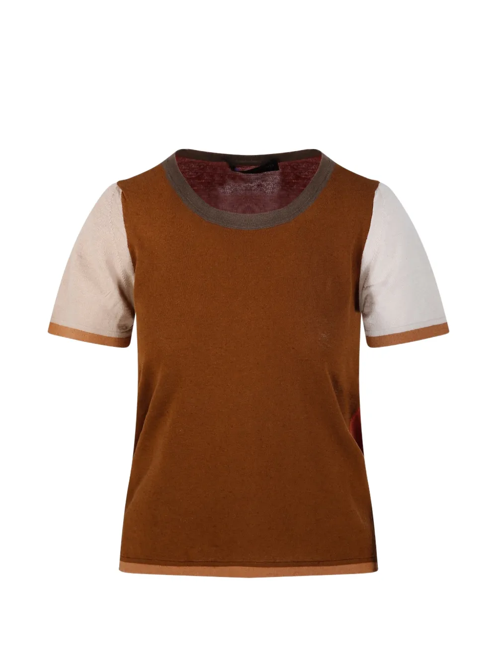 Fabrizio Del Carlo colour-block T-shirt - Marrone