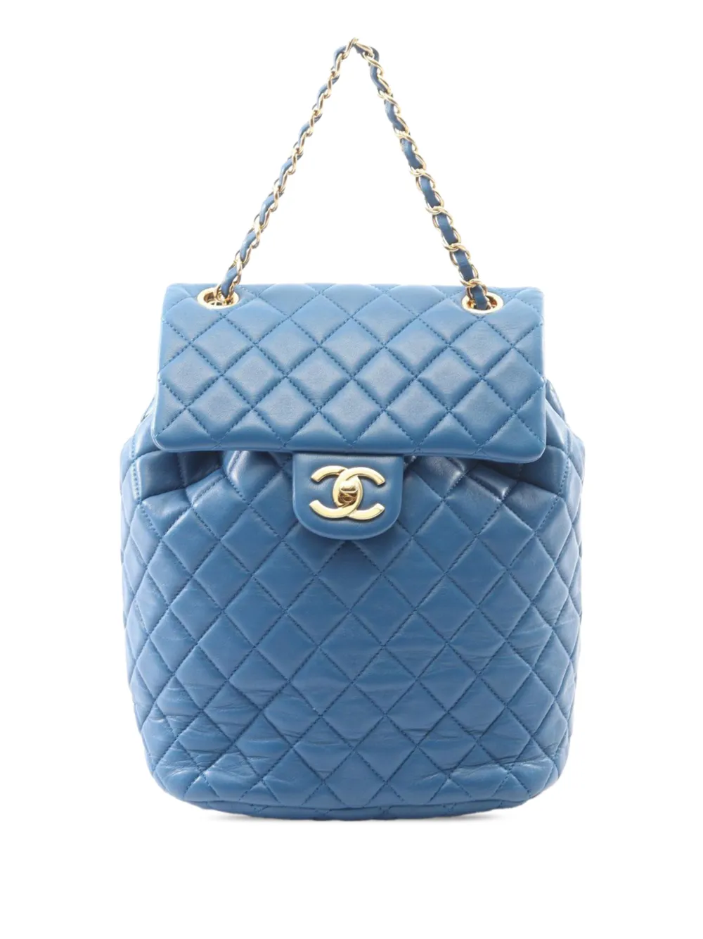 CHANEL Pre-Owned 2019 Quilted Lambskin Urban Spirit backpack - Blu